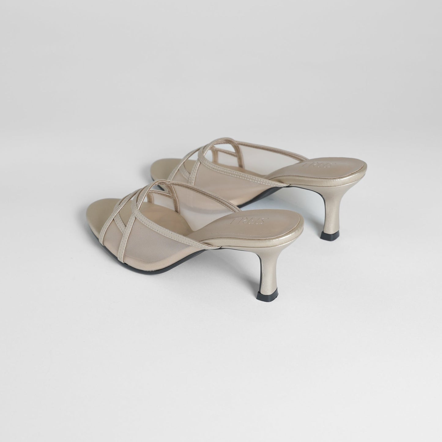 Nara Heels Gold Mesh