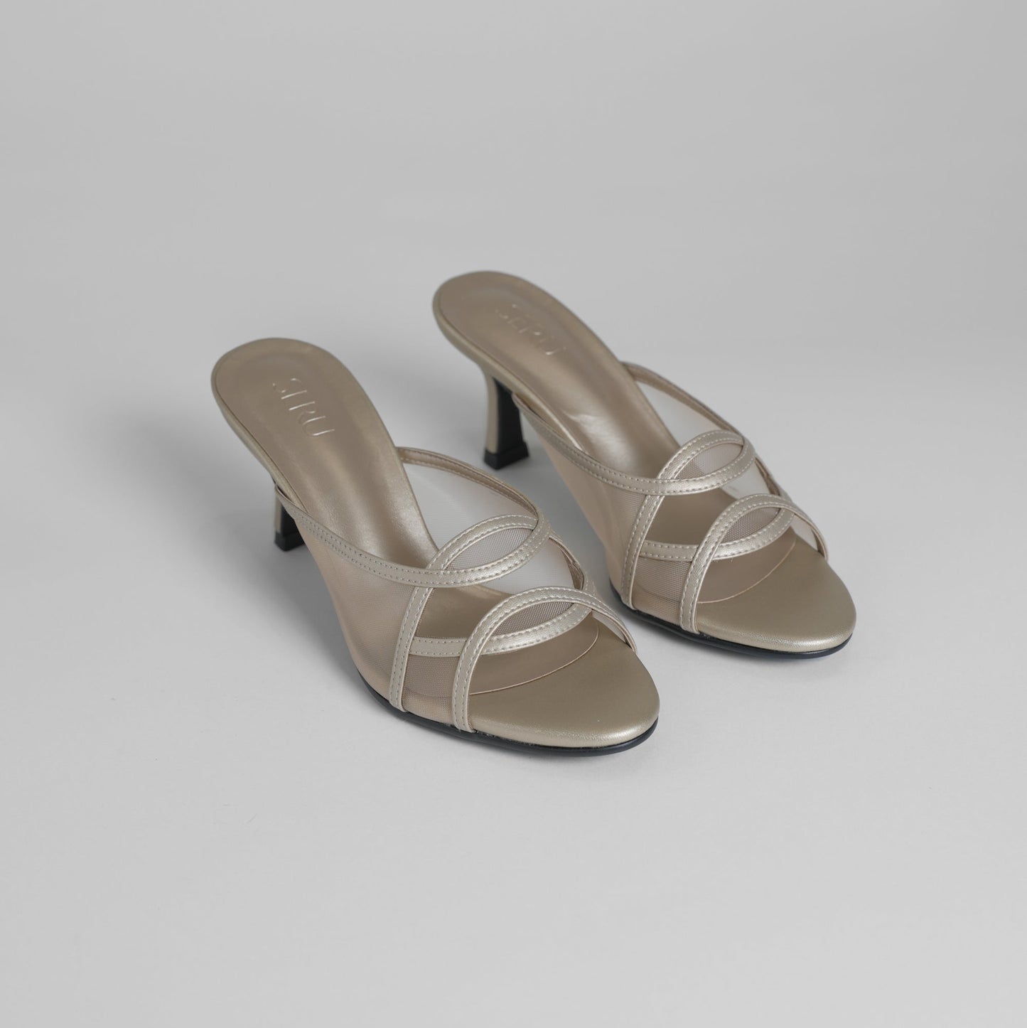 Nara Heels Gold Mesh