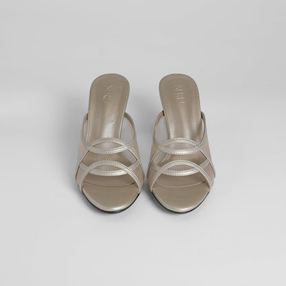 Nara Heels Gold Mesh