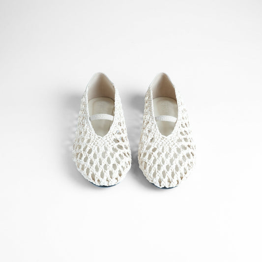 anya Woven Flats Oatmilk