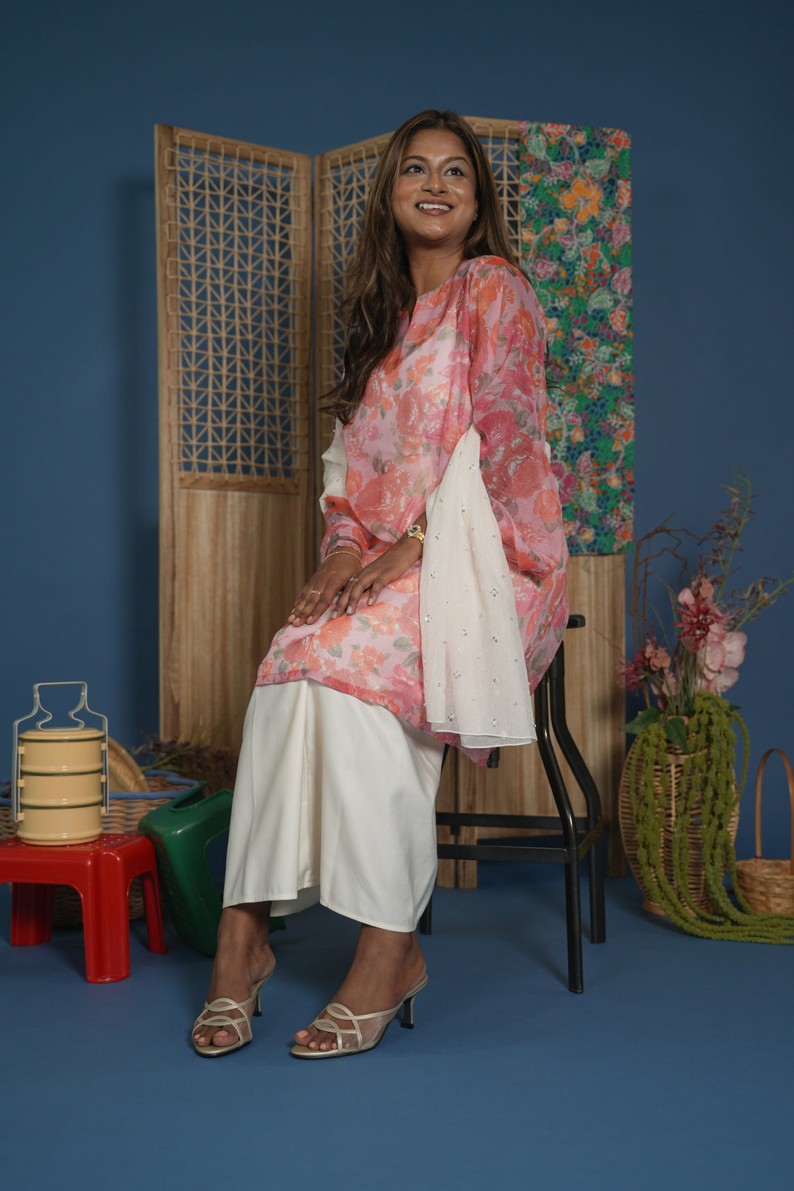 Nara Heels Gold Mesh