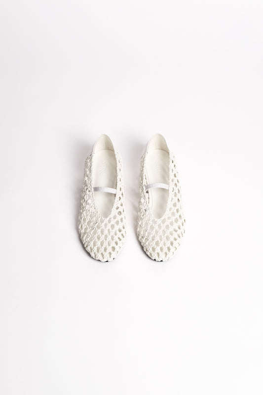 anya Woven Pumps in Ivory